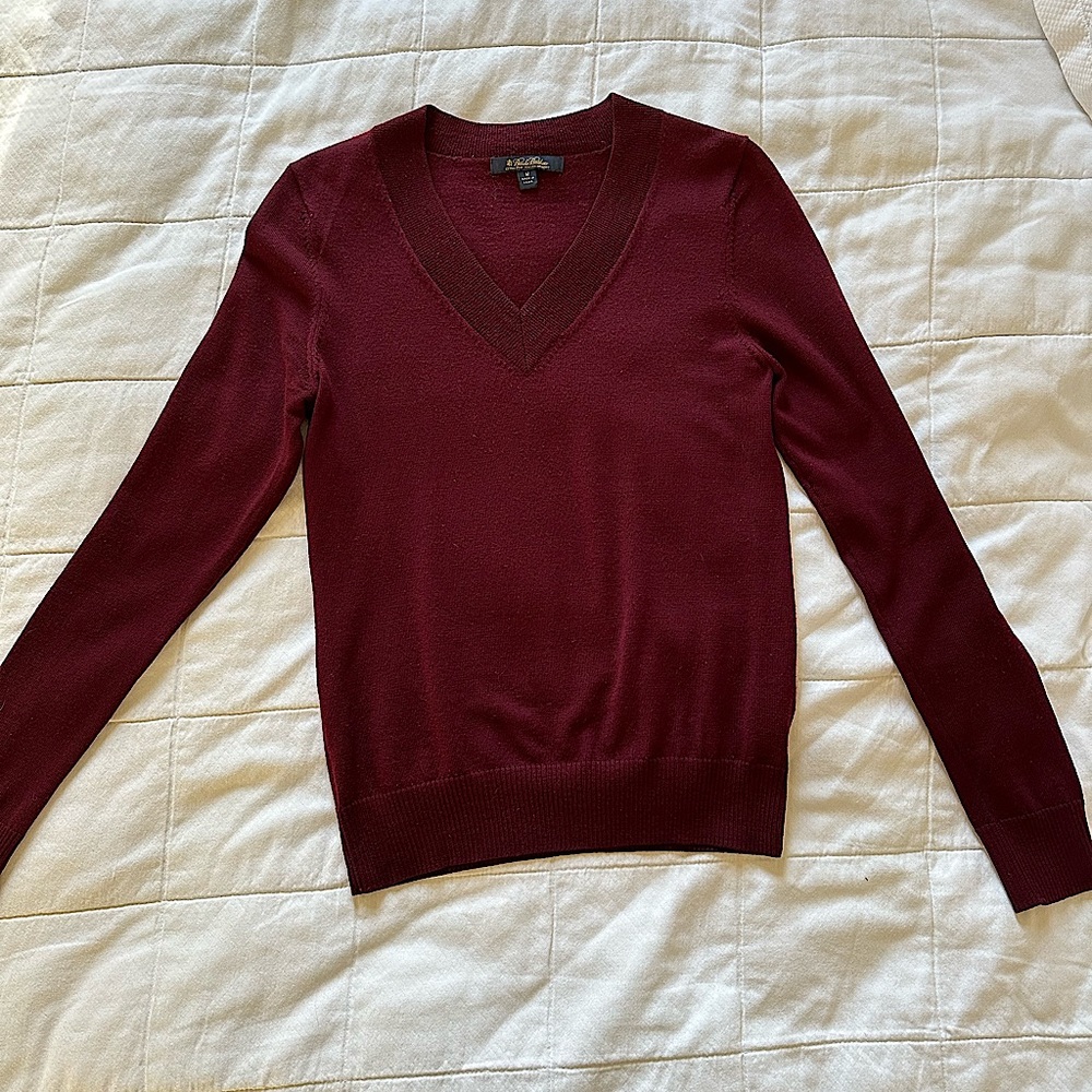 Brooks Brothers Merino Wool V-neck Sweater